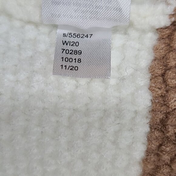 Ann Taylor Brown & White Striped Cardigan Sweater Women's Size Petite Medium - Picture 5 of 5